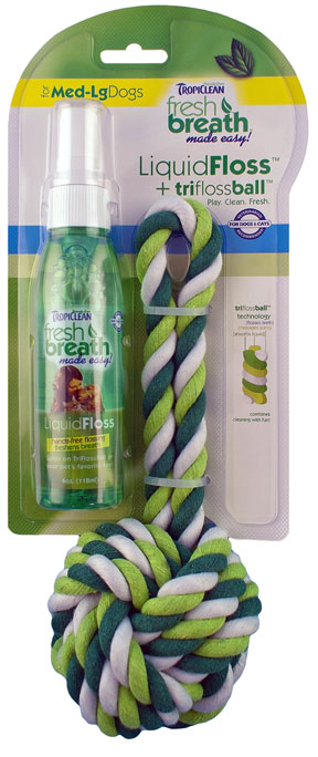 Floss and Fun with your dog for healthier teeth. Available at Pet Food Warehouse, St. Pete.