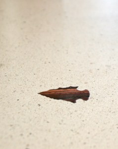 Arrowheads that Richard Gonzmart has been collecting over the years, have been infused into the bar tops.