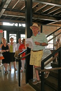 Richard Gonzmart giving the taste testers a little background on the inspiration of Ulele.