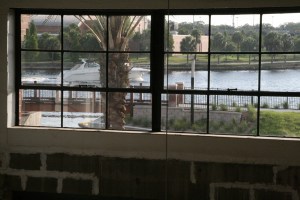 Looking out onto the Hillsborough River from inside Ulele.