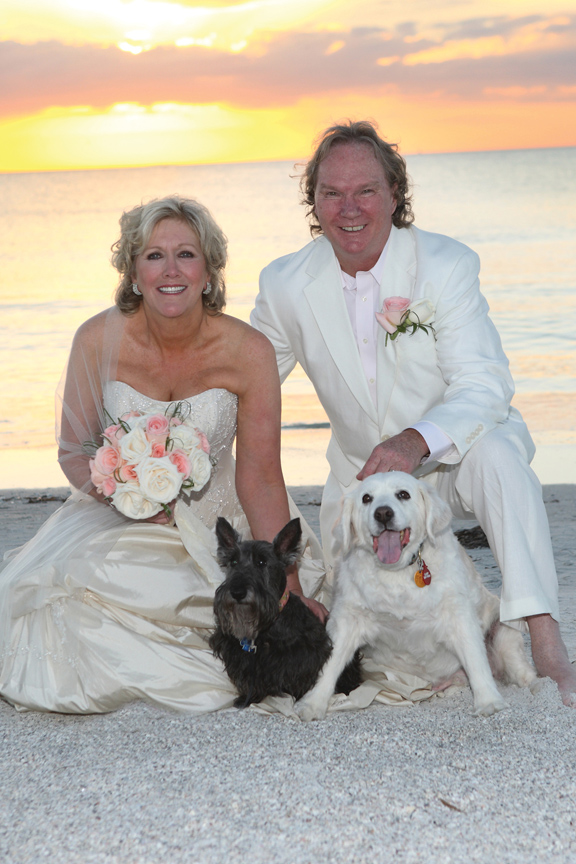 Over the Moon. Wedding at the Don Cesar with their dogs in attendance.